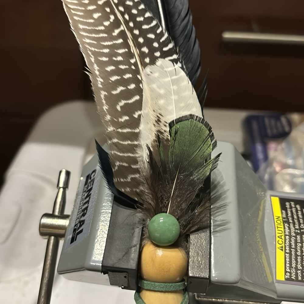 Beautiful handmade smudge fan.